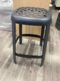 Sgabello in acciaio verniciato grigio — Calligaris