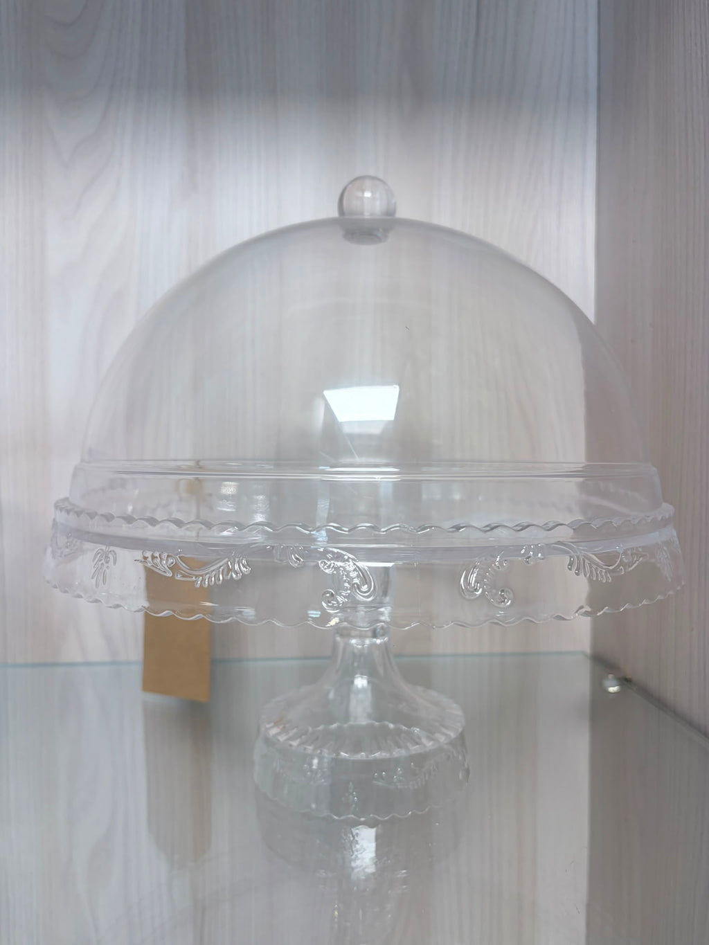 Alzatina per dolci trasparente con coperchio