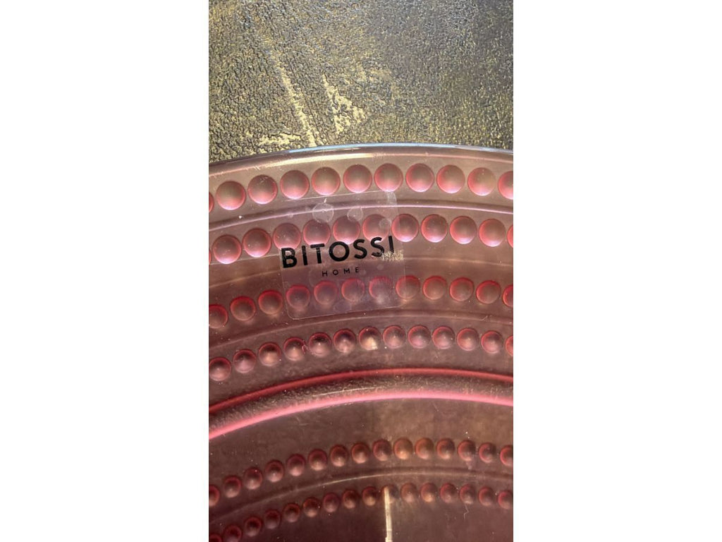 Piatto vassoio in vetro a pois — Bitossi