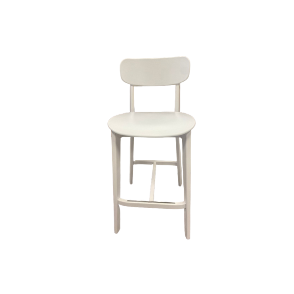Sgabello Cream in legno bianco — Calligaris