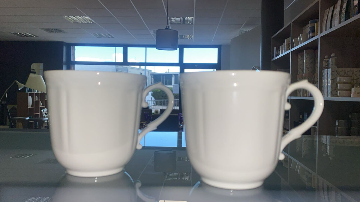 Coppia di mug Antico Doccia bianchi — Richard Ginori